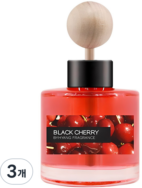 바이향 오토모티브 차량용 디퓨저 50ml 본품, 3개, 블랙체리