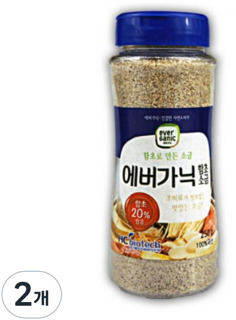 에버가닉 함초소금 요리용250g, 250g, 2개