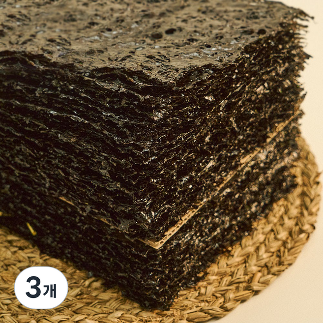 신안 햇 곱창김 100장 / 고급형 곱창돌김 마른김 생김, 380g, 3개