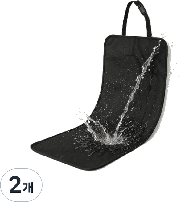 에이샤레 자동차 방수시트 1+1 운전석 조수석, 2개, 블랙
