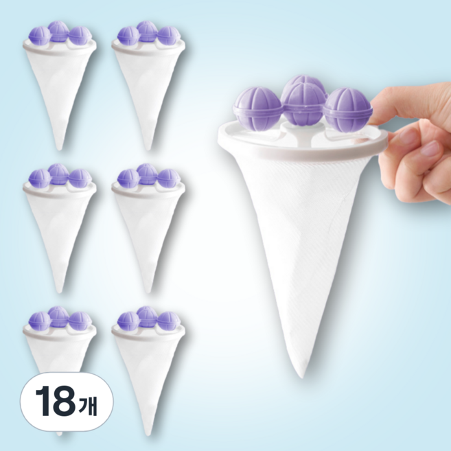 헤인느 통돌이 호환 세탁기 거름망 먼지 제거 빨래망, 18개, 퍼플