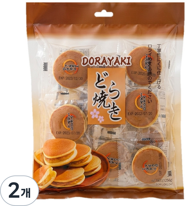 고소하고 촉촉한 도라야끼 밤맛 개별포장, 2개, 256g