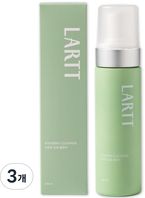 라르트 약알칼리성 지성 여드름 썬크림 클렌징폼, 3개, 200ml