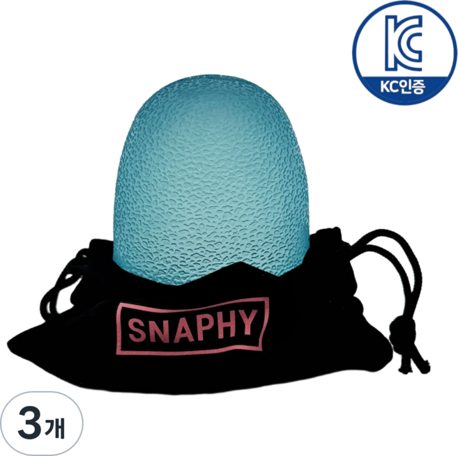 스내피 스퀴시 스트레스 볼, 3개, 블루