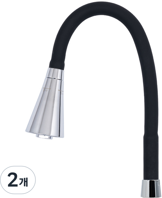 클린 물때방지 주방 교체용 컬러 코브라 블랙, 2개