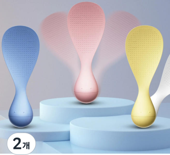 넘어지지 않는 편리한 오뚜기 주걱 잘달라붙지않는 오뚝이, 2개, 핑크