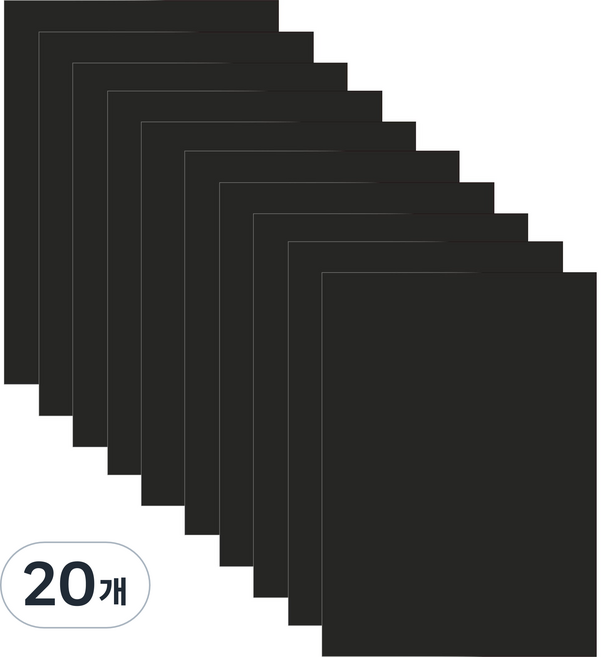다한진 컬러 포맥스판 A4(210mm297mm*3T) 두께3mm 교재용 미술용 DIY용, 20개, 흑색