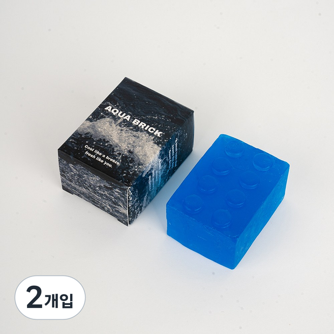 카운트브릭 아쿠아 샤워바 쿨링 쿨멘톨 비누, 2개입, 80g