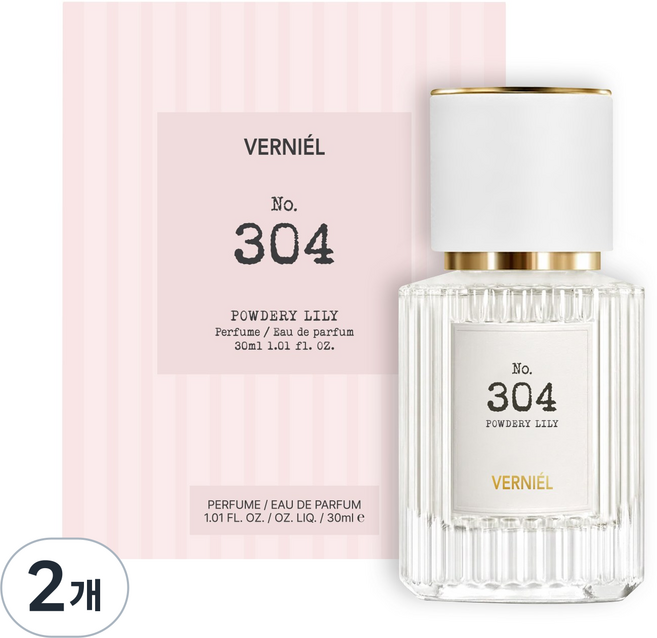 304 베르니엘 여자향수 베이비파우더향 비누향 파우더리릴리 여성향수 아기향 플로럴 은은한 니치향수, 2개, 30ml