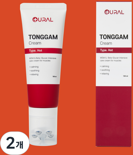 유랄 통감크림 MSM 식이유황크림 핫, 2개, 100ml