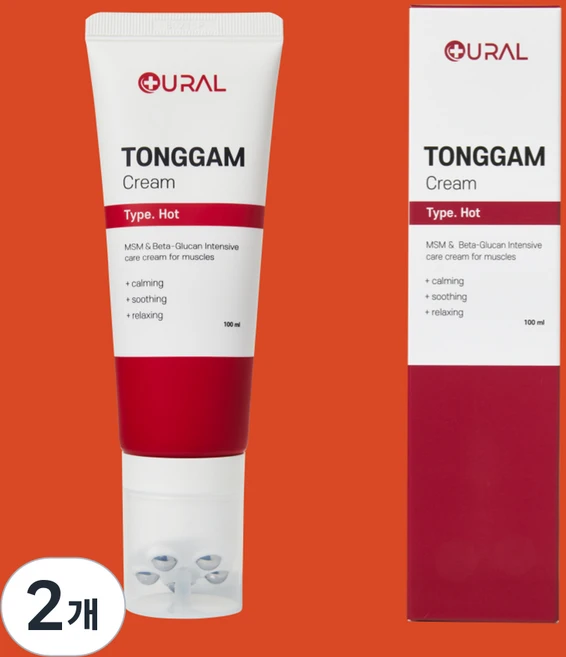 유랄 통감크림 MSM 식이유황크림 핫, 2개, 100ml - 쿠팡