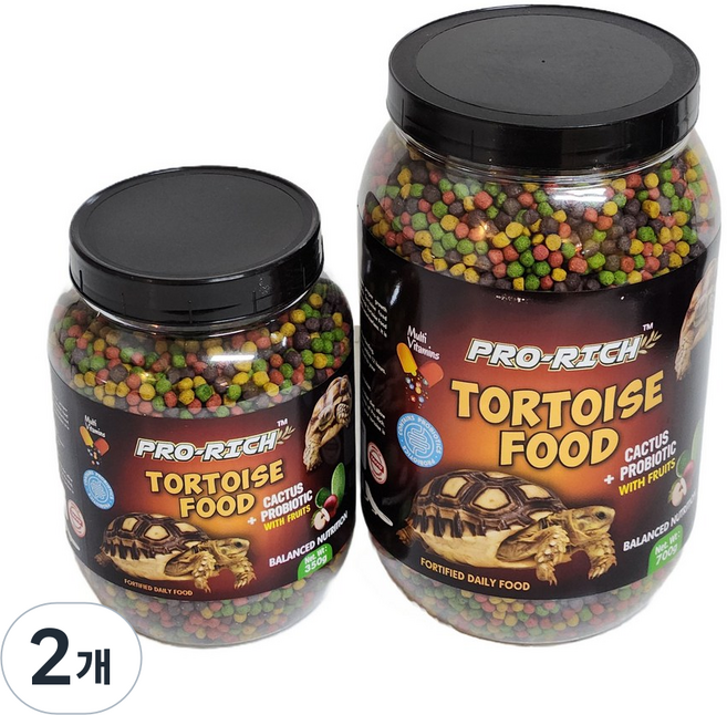 프로리치 육지거북이 전용사료 선인장 과일기반, 700g, 2개