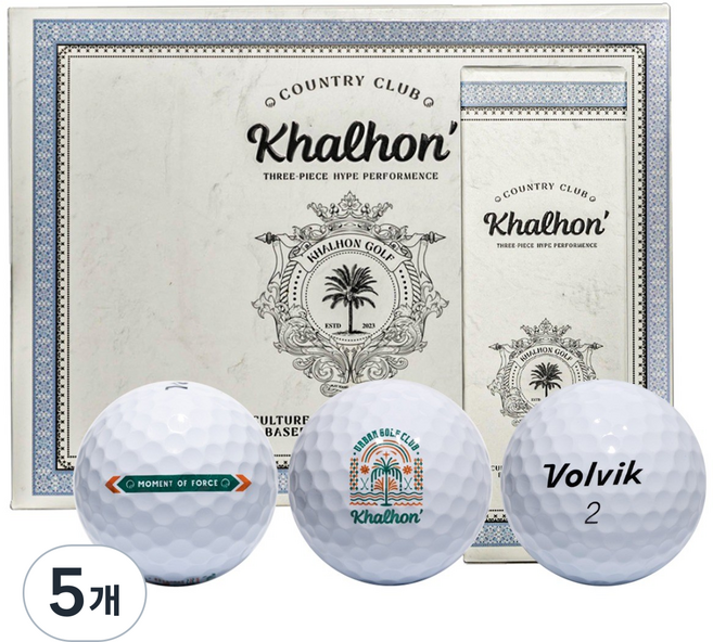 깔롱 볼빅 3피스 비거리 선물용 골프공 더즌 12구, 화이트, 5개, 12개입