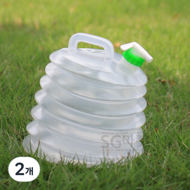 캠핑 낚시 자바라 물통 10리터, 2개