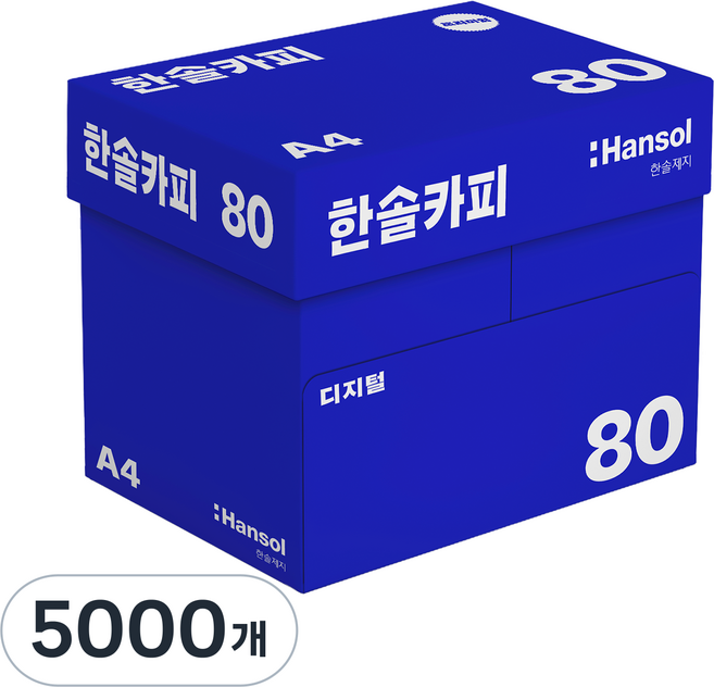 한솔카피 복사용지 80g, A4, 5000개