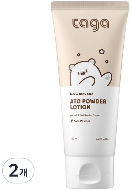 타가 로션형 저자극 촉촉한 베이비파우더 땀띠 크림, 2개, 100ml