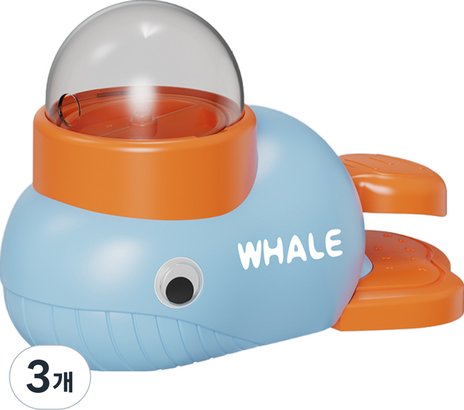 YANGTA 애견 탈식 완구 강아지 고양이 노즈워크 장난감 고래 판 스낵볼, 3개, 스카이