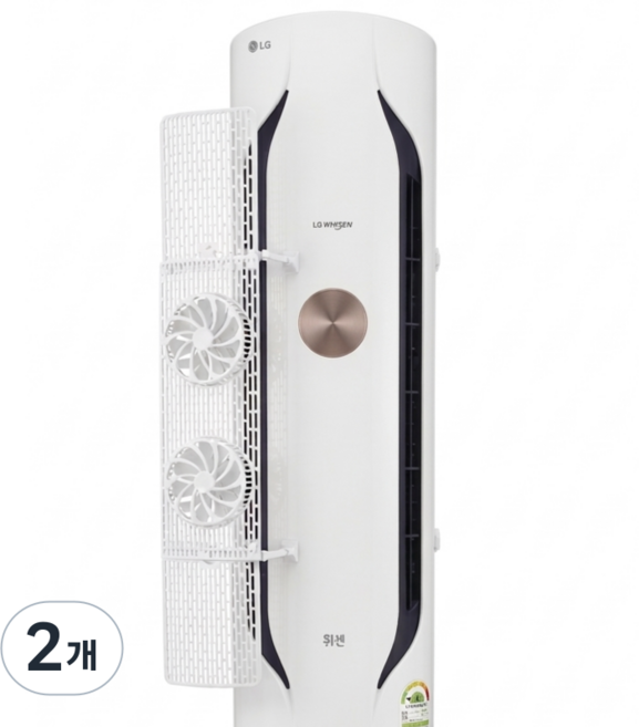 아이홈즈 스탠드 에어컨 듀얼 팬 무동력 바람막이 가드, 2개, 듀얼팬 가드