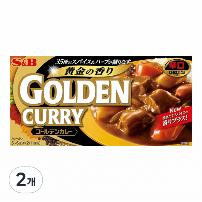 에스앤비 골든카레 매운맛, 198g, 2개