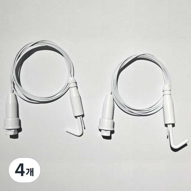 코텍 액자걸이 와이어1M 액자레일용 화이트 2개입, 4개