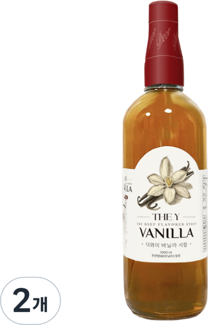 더와이 바닐라시럽 씨드첨가, 2개, 1L