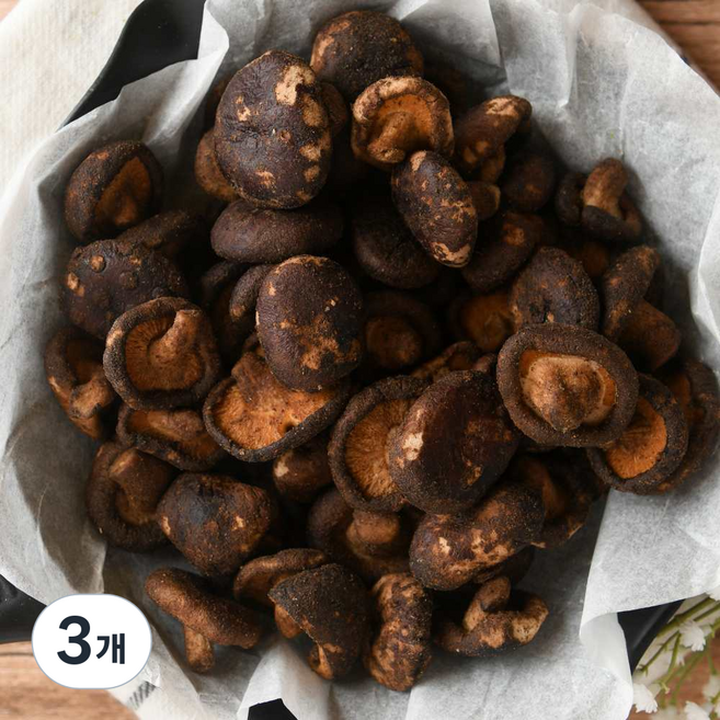 유나건어물 말린 건 야채 건강 과자 표고버섯칩, 3개, 80g