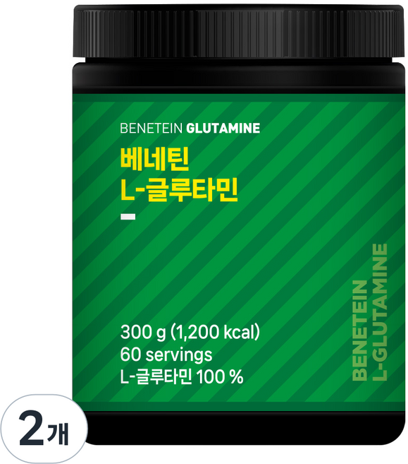 베네틴 L-글루타민 분말 파우더 무맛, 2개, 300g