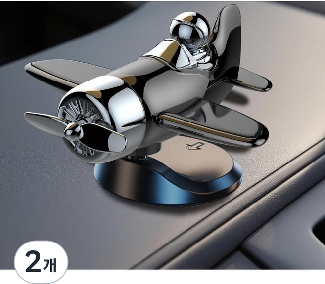[차량 피규어] 무소음 태양광 비행기조종사 차량 대시보드 피규어 5컬러, 2개, 블랙