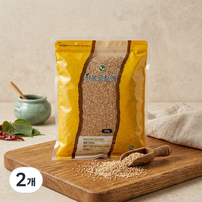 푸디헤븐 고소함이 살아있는 알찬 볶음 통참깨, 200g, 2개