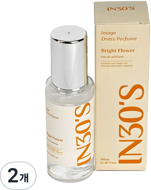 인써티 오드퍼퓸 섬유 향수 드레스퍼퓸, 03.브라이트플라워, 100ml, 2개 - 쿠팡