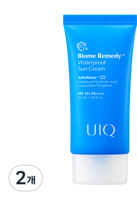 유이크 바이옴 레미디 워터프루프 선크림, 2개, 50ml