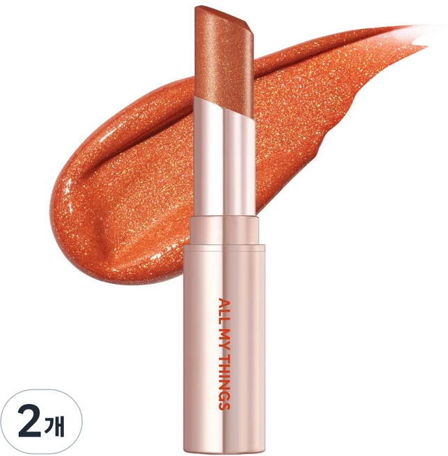 올마이띵스 AMTS 아임 유어 립틴트 펄립스틱 드라마틱한 컬러, 07 선셋라이츠, 3.4g, 2개 - 쿠팡