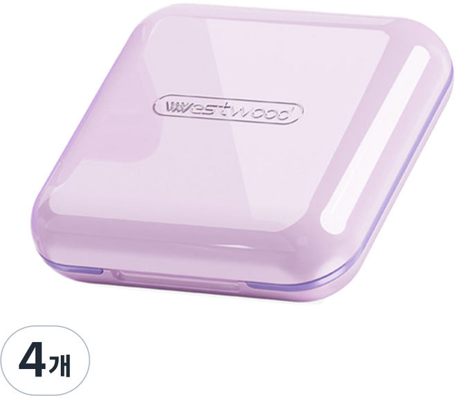 모노치 투톤 휴대용 알약 케이스, 4개