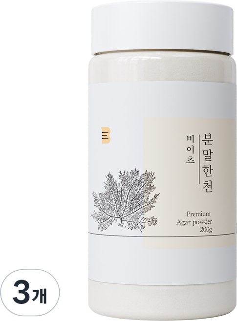 비이츠 청정 한천가루 분말, 3개, 200g