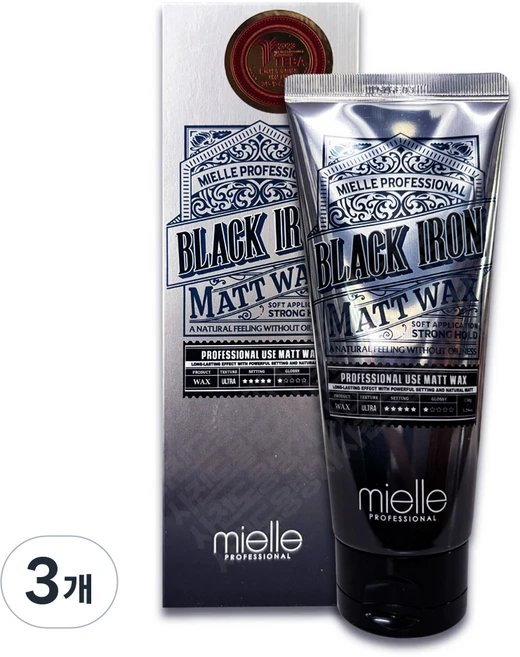 미엘 블랙 아이언 매트 왁스 150g, 3개 - 쿠팡