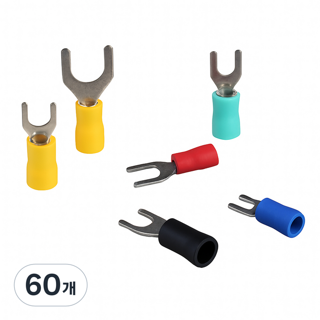 압착y단자, 60개, 옐로우