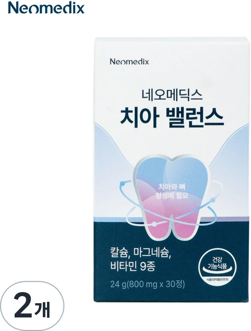 [공식판매처] 칼프디마 네오메딕스 치아밸런스 치아 뼈 건강 칼슘 영양제, 2개, 30정 - 쿠팡