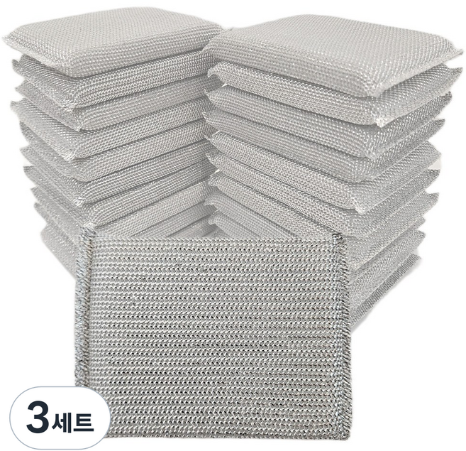 수논 은사 수세미 대용량 벌크 실버 수세미, 3세트, 20개입