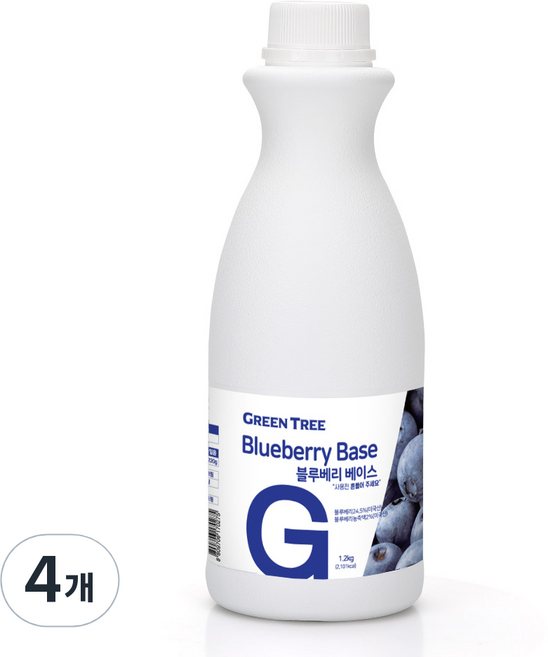 그린트리 블루베리 에이드 베이스 1.2kg, 4개