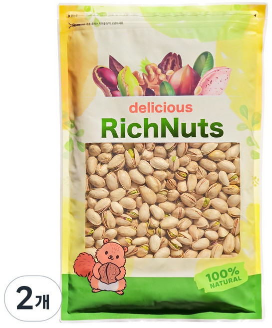 리치너츠 미국산 껍질 피스타치오 생피스타치오, 2개, 1kg
