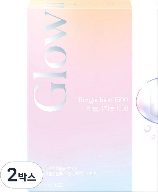 [온유바이오]이탈리아산 베르가못 함유 글로우업 분말형 글루타치온 베르가치온 1500 1BOX(1개월분), 30회분, 2박스