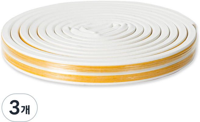 루모리 현관문 문틈 창문 틈새막이 문풍지 9 x 7.5mm 6M, 아이보리, 3개