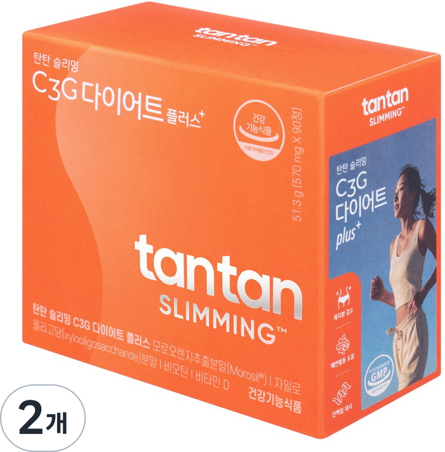 탄탄슬리밍 C3G 다이어트 플러스, 2개, 90정