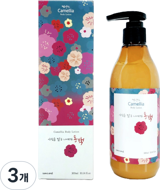 썸앤드제주 동백 바디로션, 300ml, 3개
