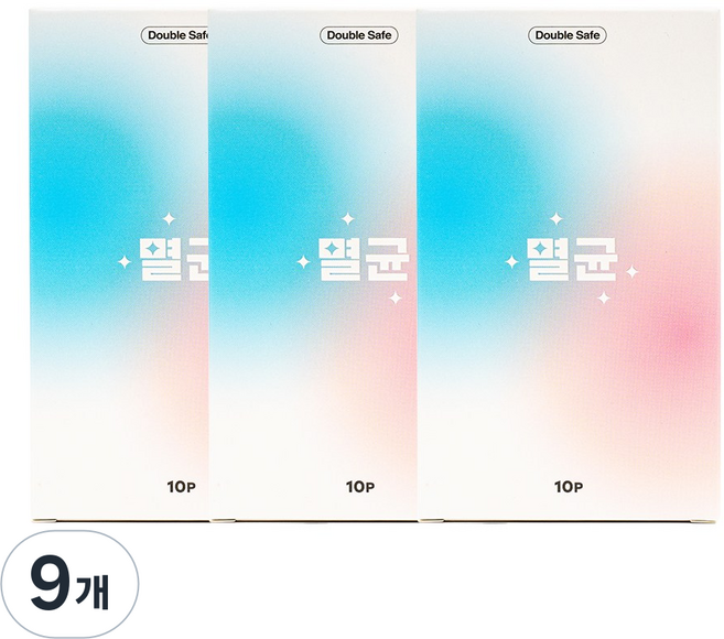 더블세이프 초박형 멸균콘돔 10P, 9개, 10개입