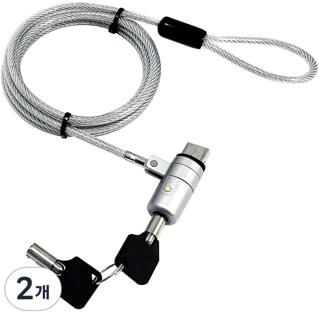 노트케이스 노트북 잠금장치 USB타입 델타, USB 일반 키타입 (델타 30 KEY), 2개