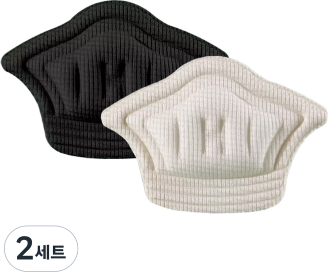 바로상점 잘라쓰는 신발 뒤꿈치 보호 쿠션 패드 2종 x 10P 세트, 2세트, 아이보리&블랙