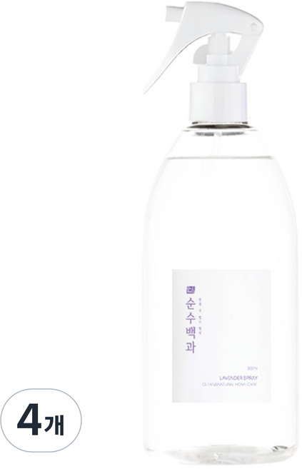 순수백과 라벤더 스프레이, 300ml, 4개