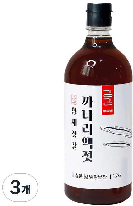 강경 국산 까나리액젓 원액, 1.2kg, 3개