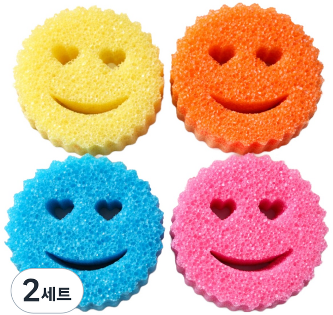 자베르 스마일 수세미, 2세트, 4개